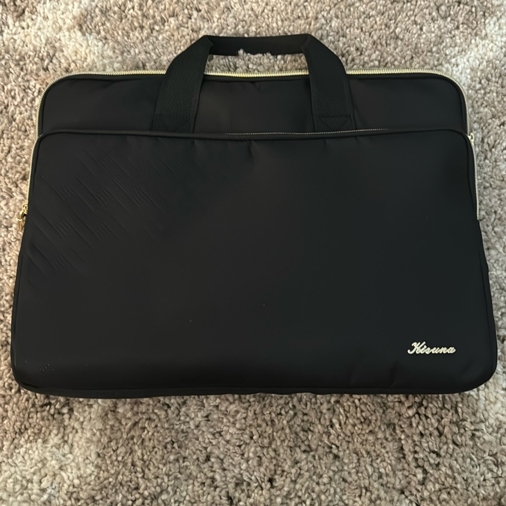 KIZUNA Laptop Sleeve Case, 15.6 Inch, Black, Classic Style